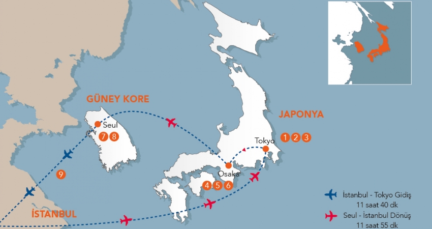 Japonya & Kore Turu Mistik Rotalar I THY ile I 7 Gece 9 Gün