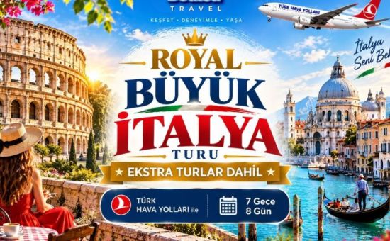 Royal Büyük İtalya Turu  |  Ekstra Turlar Dahil  | 7 Gece - 8 Gün  |  THY ile  (FCO-VCE)