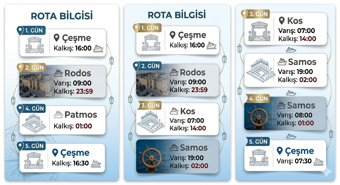 Yunan Adaları Rota Bilgisi