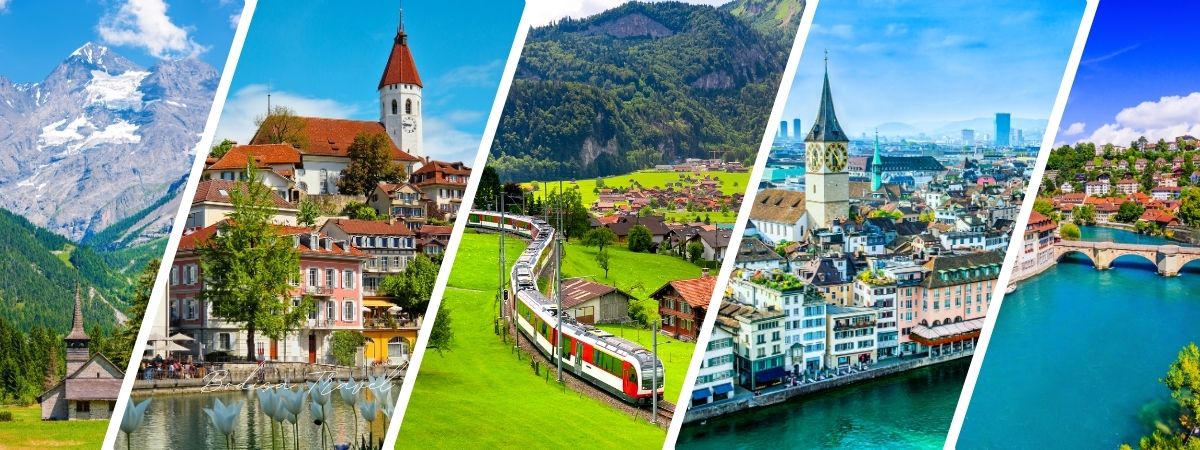 Alpler ve İsviçre Turu Manzarası